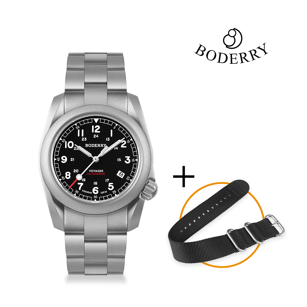 Seiko Watch 5 Sports - Boderry Voyager Field montre titane automatique