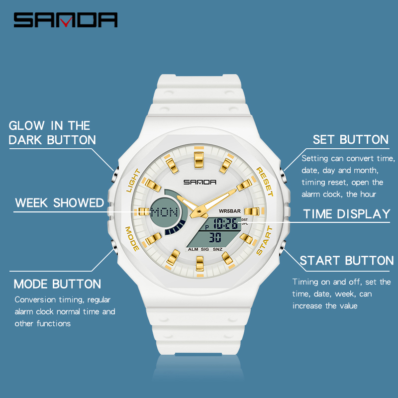 SANDA-Montres à quartz étanche - Seiko Watch 5 Sports avis et prix